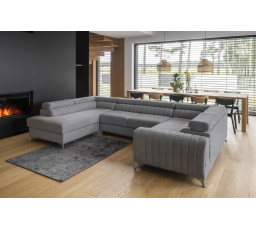 Rohová sedacia súprava v tvare U LOUIS, Poco 4 Ľavá