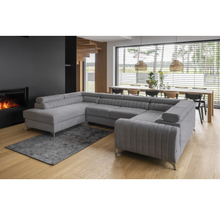 Rohová sedacia súprava v tvare U LOUIS, Poco 4 Ľavá