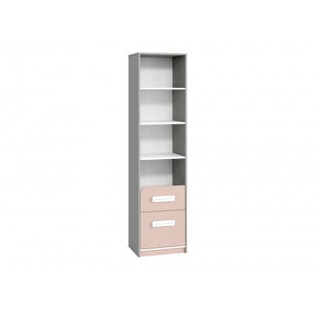 Regál IQ 0601, Šedá Platina/Biela/Púdrová
