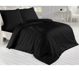 Francúzske obliečky Satén 200x200, 70x90cm Čierna