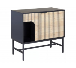 Komoda MAGO K3, Dub/ Čierny MAT