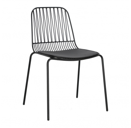 Stolička Willy Black s vankúšom PU