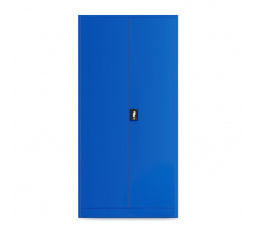 Plechová dielenská skriňa s policami BRUNO, 920 x 1850 x 500 mm, modrá