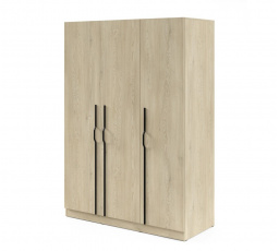 Skriňa BRAGA 2 s kovovými úchytkami a zásuvkami dub cremona