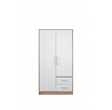 Šatníková skriňa SMART SR3 bez zrkadla, dub sonoma + biely lux Šatníková skriňa SMART SR3 bez zrkadla, dub sonoma + biely lux