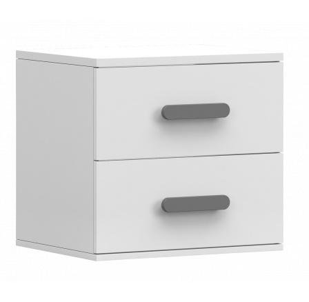 Nočný stolík SMYK I - 22, Biela Mat/Šedá