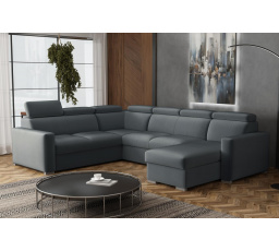 Sedacia súprava Petrit U pravá Paros tmavo sivá