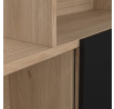Regál PENTA 738, jackson hickory/čierna