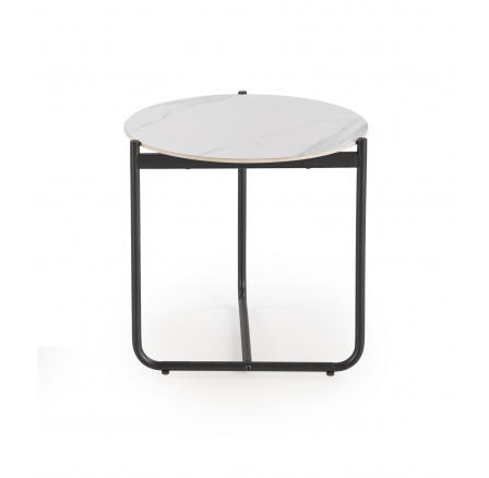 Konferenčný stolík ACUNA S, efekt bieleho mramoru