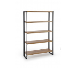 Regál BOLIVAR REG2, dub zlatý/čierny