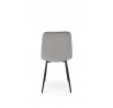 Jedálenská stolička K525 VELVET, Sivá/Čierna