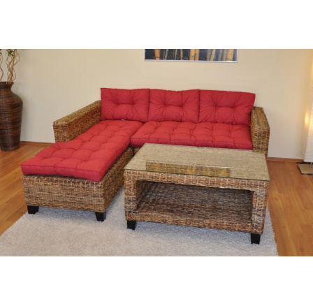 Sedacia súprava Penang pravé polstromy burgundy melier