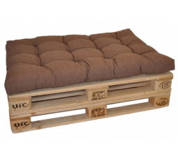 Sedák na paletu 120x80 hnedý melír