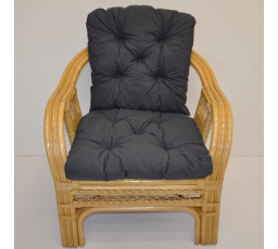 Poduška na kreslo Rio De Janeiro látka tmavosivý melír
