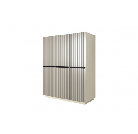 Šatní skriňa Nicole, kašmír / čierne úchyty