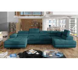 Sedacia súprava v tvare U RODRIGO, Mat Velvet 75 Pravá