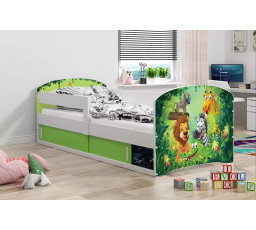 1-ÚROVŇOVÝ POKLOP BIELY RÁM DŽUNGLE NÁLEPKA 80 X 160 KS