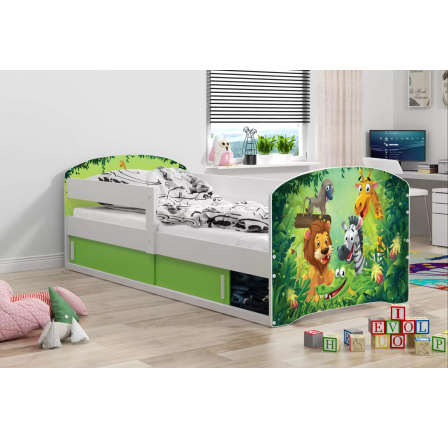 1-ÚROVŇOVÝ POKLOP BIELY RÁM DŽUNGLE NÁLEPKA 80 X 160 KS