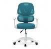 Dětská židle, výškově nastavitelná, modrá síťovina, KA-K1063 BLUE
