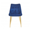 Stolička velvet modrá / zlaté nohy J262-1