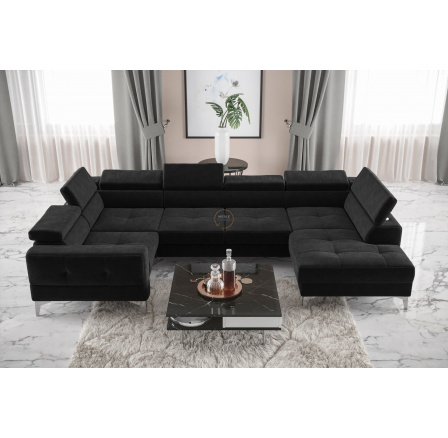 Rohová sedacia súprava TOSCANIA MAX I 170x350x185 cm - čierna, ľavá Rohová sedacia súprava TOSCANIA MAX I 170x350x185 cm - čierna, ľavá