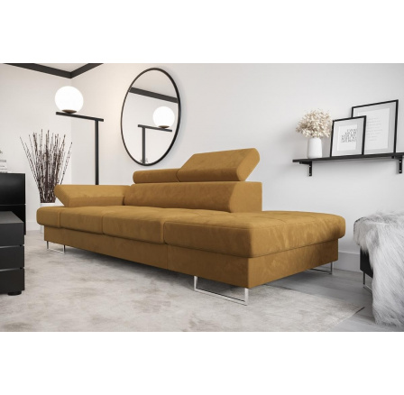 Sofa GALAXY II leňoška 235 cm - žltá, pravá strana