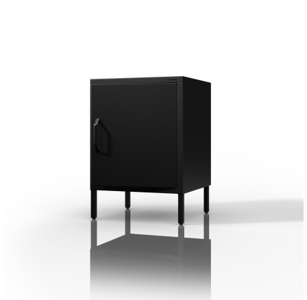 Kovový nočný stolík MODERN MIA X, 424 x 595 x 400 mm, Čierny