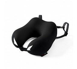 Cestovný vankúš na krk, do lietadla, z pamäťovej peny, čierny: Diablo TRAVEL PILLOW