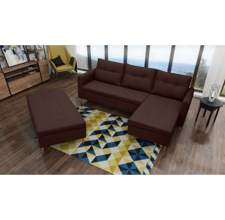 Rohová sedacia súprava AREO s taburetkou, Malmo 28, pravá Rohová sedacia súprava AREO s taburetkou, Malmo 28, pravá