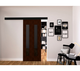 Posuvné dvere STANDART MIX H80, Wenge/čierna