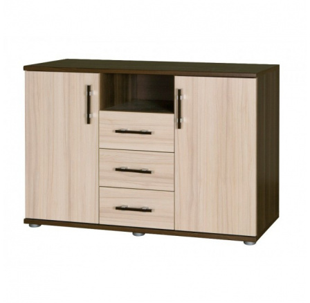 Komoda INEZ R11, tmavý jaseň/svetlý jaseň