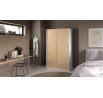 Šatní skriňa LINCOLN 2D2S, Biela/Jackson hickory
