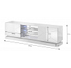 TV komoda QIU 200, biela / biely lesk