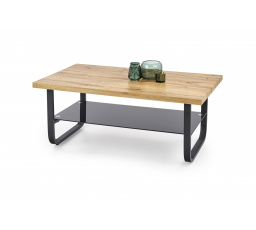 Konferenčný stôl ESPINOZA PROSTOKAT, čierny/prírodný