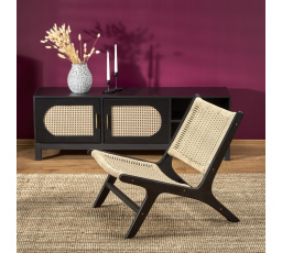 Kreslo FODEN, Čierna/Prírodná