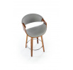Barová stolička H123, Sivá/Orech