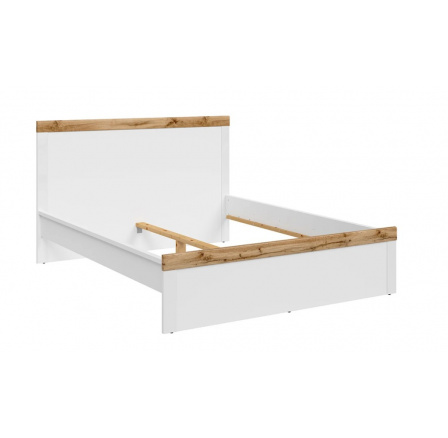 HOLTEN LOZ/140 BEZ MATRACA a bez matraca biely/dub wotan