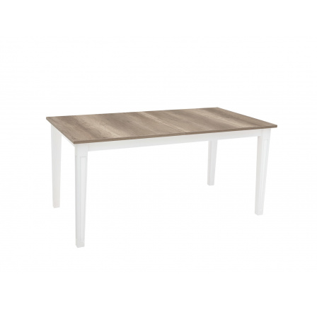 Jedálenský stôl CANNET 160, biely/dub monument