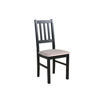 BOSANOVA 4 jedálenské stoličky (BOSS 4) čierna/biela kávová látka 25x (DM)- kolekcia "DRE" (K150-E)