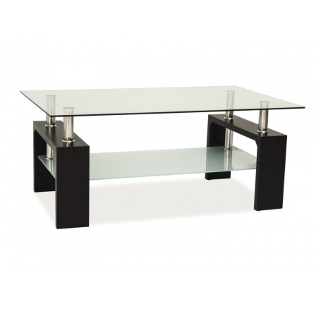 Konferenčný stôl LISA BASIC II, transparentný/wenge