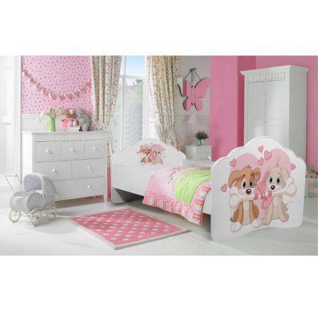 Posteľ s matracom CASIMO TWO DOGS 160x80 Biela