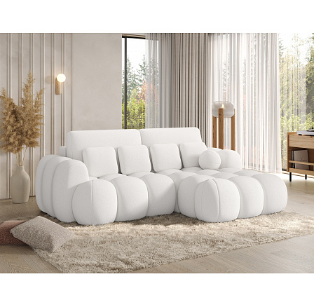 Covelion rohová rozkladacia pohovka s úložným priestorom, biely zamat, pravostranná Paolli 01 193x60 Pravá 1 Covelion rohová rozkladacia pohovka s úložným priestorom, biely zamat, pravostranná Paolli 01 193x60 Pravá 1