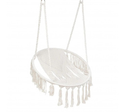 Hojdačka CIRCLE DOIRA béžová macramé 82x60x115-138 cm 893280