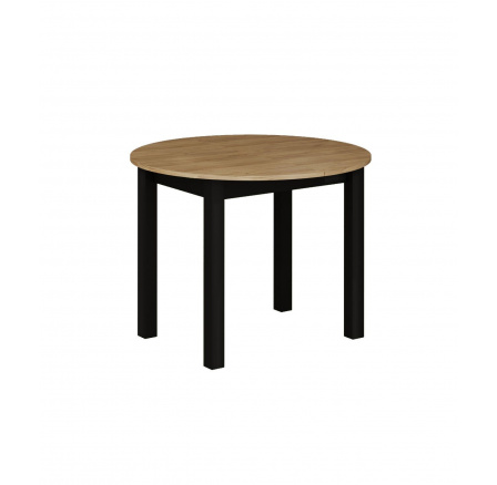 Rozkladací stôl dub zlatý craft/čierny 100140x100 ST3-FXJG