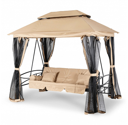 Záhradná hojdačka CARMEN Béžová/Čierna