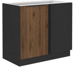 Dolná skrinka MONZA - 105 ND 1F BB, Čierna mat/Orech