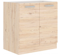 Dolná skrinka BORDIX - 80 ZL 2F BB, Dub / Dub