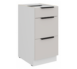 Dolní skříňka COMBO - 40 D 3S BB, Bílá/Kašmír