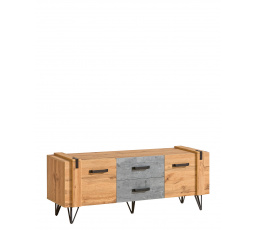 TV komoda LOFTER - LO7, Dub Wotan + betón Millenium