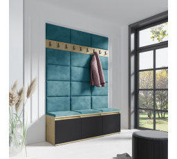 Predsieňová stena EMI 6, Trinity 13/Artisan + Black